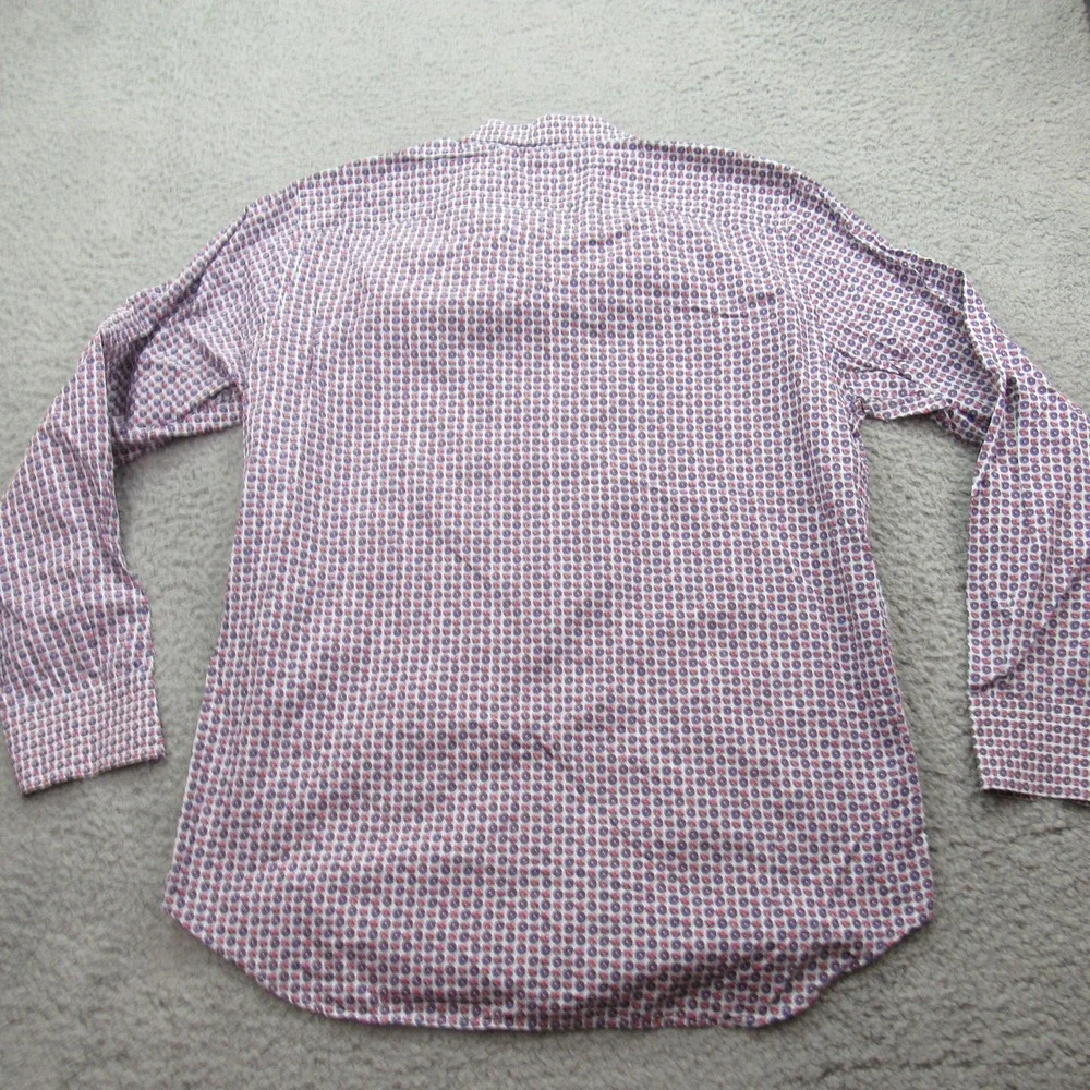 CANALI 1934 Mens XL Geometric Print Long Sleeve Button Down‎ Dress Shirt Italy